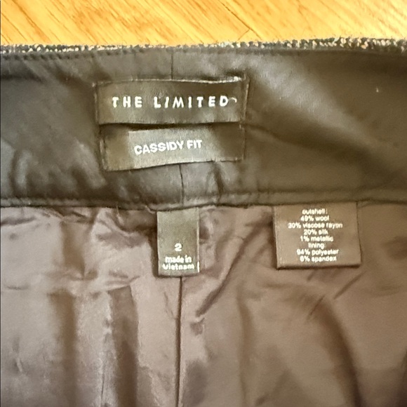 The Limited Gray Wool Wide-Leg Trousers Cassidy Fit Size 2 - Picture 3 of 6